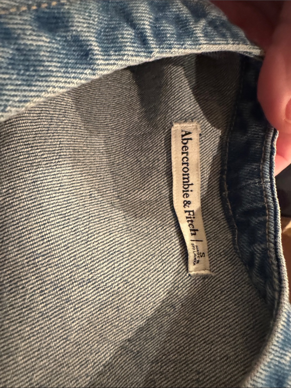 Abercrombie & Fitch Girls Blue Denim Eyelet-Hem Tank Dress - Picture 3 of 4